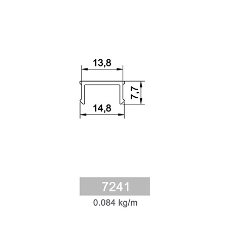0.084 kg/m Square and Rectangle Railing Profile