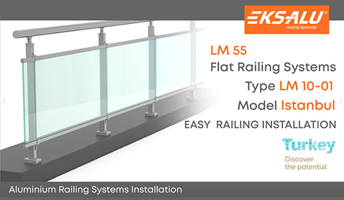 LM 55 LM-10-01 Flat Railing Systems Installation<br>