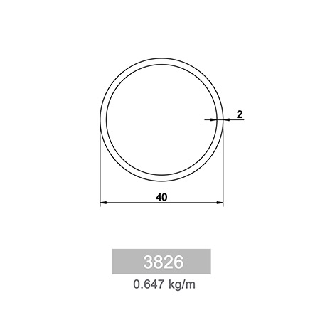 0.647 kg/mt GS 50 Glass Channel Railing Profile