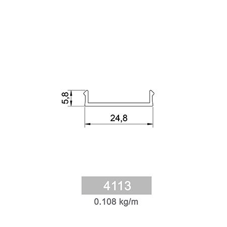 0.108 kg/m F 70 Garden Fence Profile